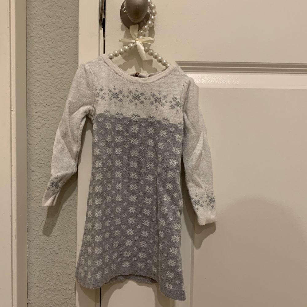 Janie and Jack sweater dress gray 12-18m